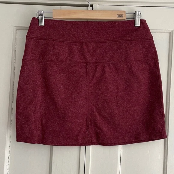 Lole Athletic Burgundy Heathered Short Skirt Sports with Pocket Detail S Tennis - Picture 2 of 5